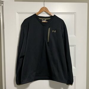Under Amour Mens Large All Seasons UA Storm Black Pocket Zip Pullover